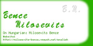 bence milosevits business card